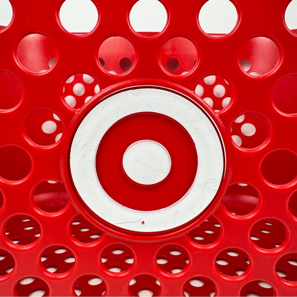 TARGET Red Shopping Basket With Handle Bullseye Logo - Full Size - Picture 2 of 8